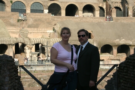 Sue and I at the Coliseum in Rome