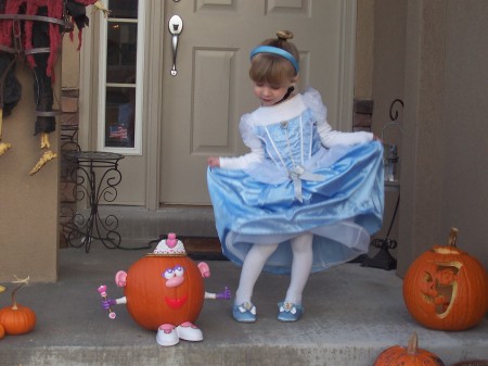 My daughter, Kamryn, as Cinderella Halloween 07