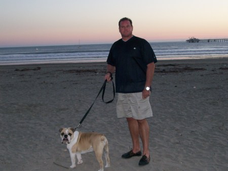Elvis and I on the beach