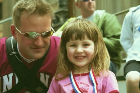 Sara and A.J after the Rookie Run race.