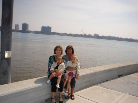 Down by the river with my mom.