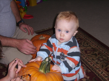 Halloween 2007 with Eli, 9 months old