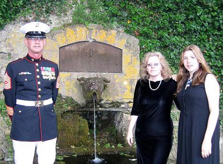 Robert's USMC Retirement, Devildog Fountain, Chateau-Thierry, France (May, 2007)