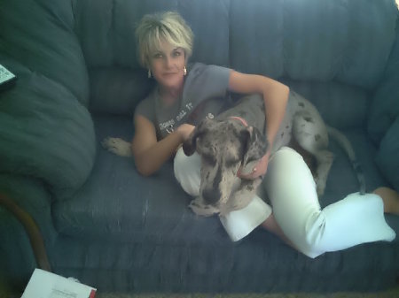 me and my great dane puppy