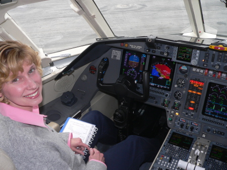 Kelly - Left Seat of Falcon Jet - 2006