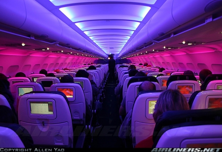 Virgin America Cabin