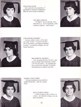 Judith Ramos' album, Gabriela Mistral Class of 1962