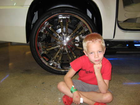 My son Colt at a car show '08