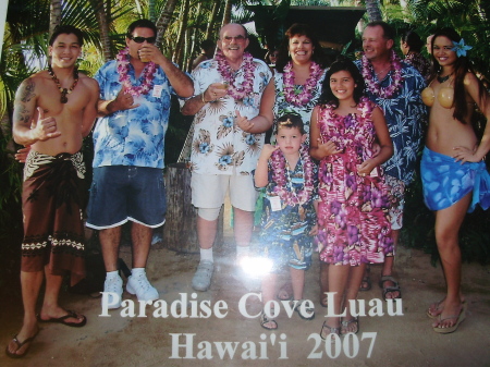 all of us at the Luau in 2007 in HNL