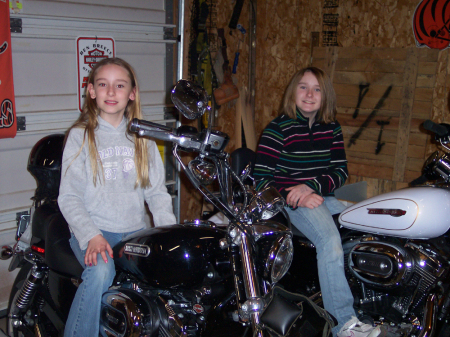 Our Harleys (mine is the White one)