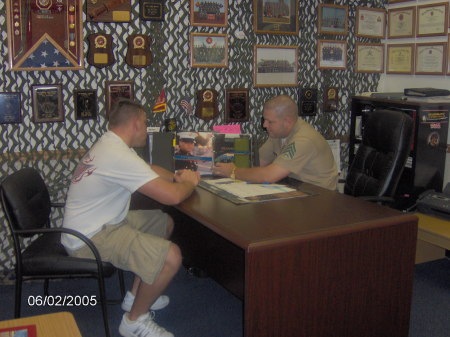 me at work #1 MARINE CORPS RECRUITER FOR FY 2005