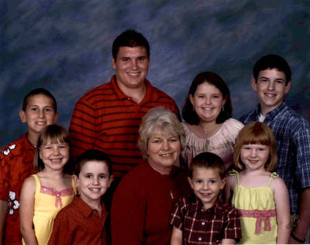 Darline and the grandchildren April 2005