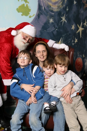 Me and the kids with Santa