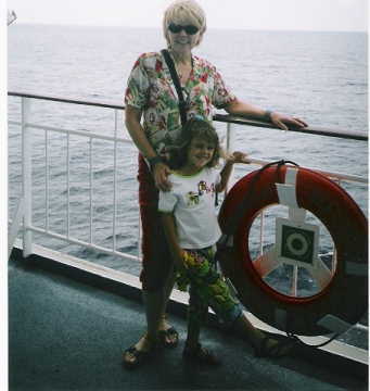Brenda on cruise with niece nicole  10-04