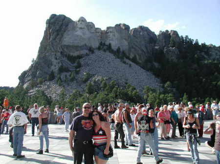 Kathy & I at Mt Rushmore, 2002 Sturgis Rally