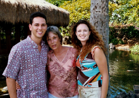 My younger brother Jeremy, and Mom then myself