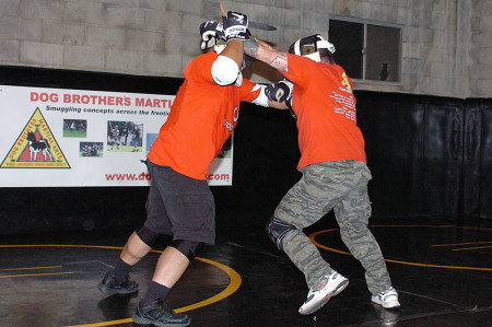 Live knife sparring (me in cammo)