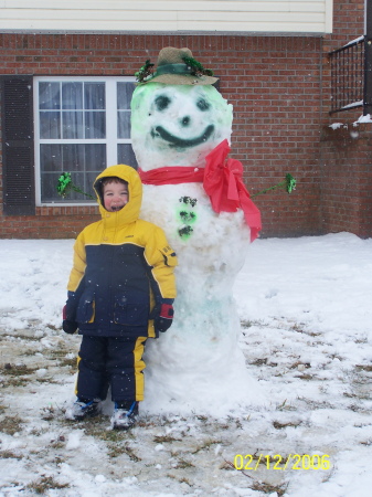 Donnie and his Snowman of 2006