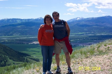 Laurie and I Atop Jackson Hole, Wyoming
