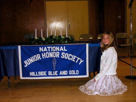 Kelsey inducted into the National Junior Honor Society