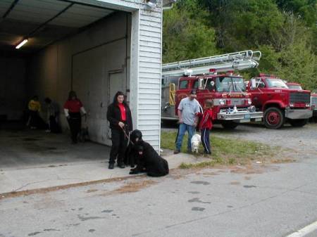 My dogs & I at the fire station