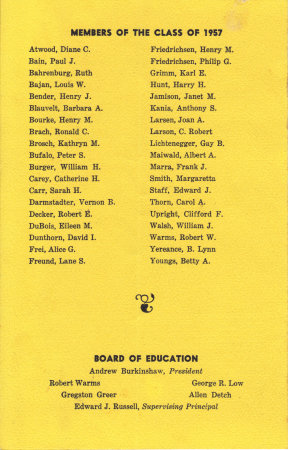 class of 1957 graduates