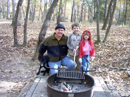 A more recent picture of me and the kids camping at Morrow Mountain State Park.