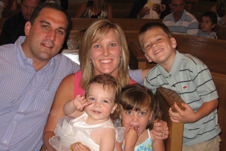 The family at Allison's baptism