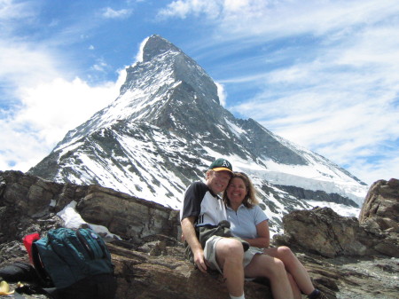 Christie and I hiking near the Matterhorn