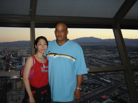 Mieko and me in the Stratosphere in Las Vegas.