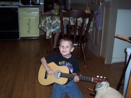 Joey and his guitar