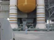 At the base of the shuttle
