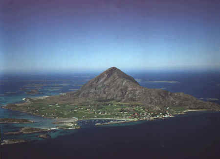 Aerial photo of the island of Bolga