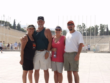 Kurt and I with my parents in Athens this summer.