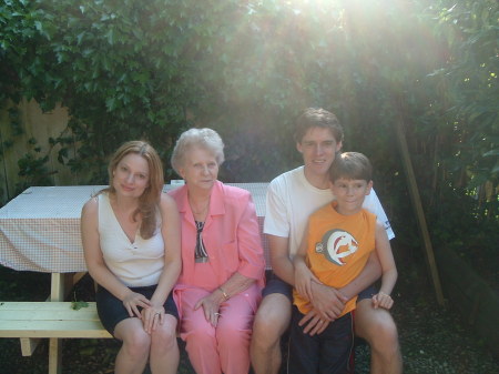 with my grandmother