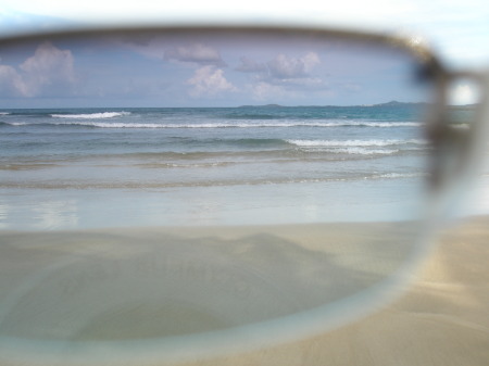 Luquillo Beach thru the shades..