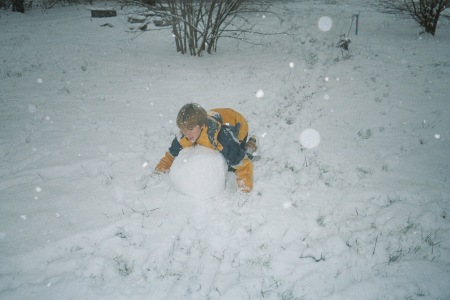 Sebastian Making Snowman