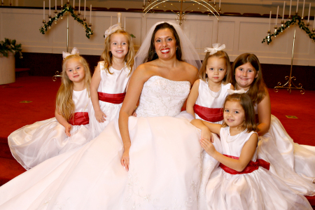 Erin and her flower girls!