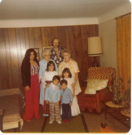 me, mom, brother, gwen 6, nancy 4, adam 3, vinnie 2, and grandma mackenzie
