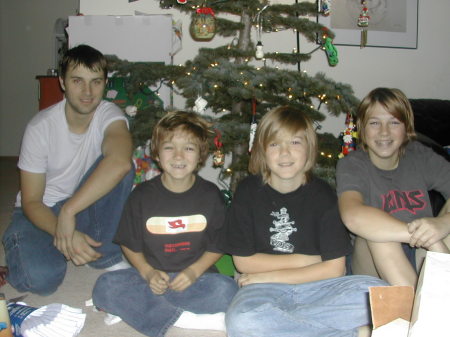 The boys at Christmas 2004