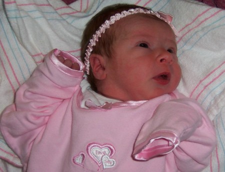 Brenna, 9 hours old - March 19, 2005