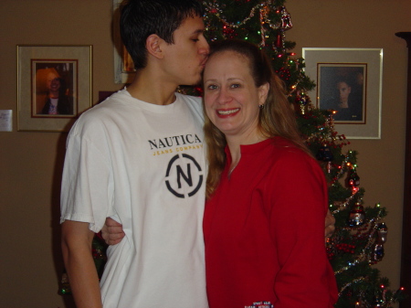 Me & my son, Steven at Christmas 2005
