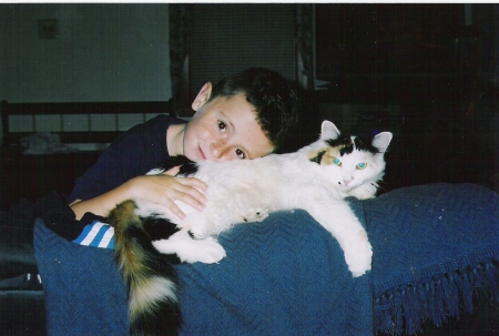 My Son Sean and Cat Holly