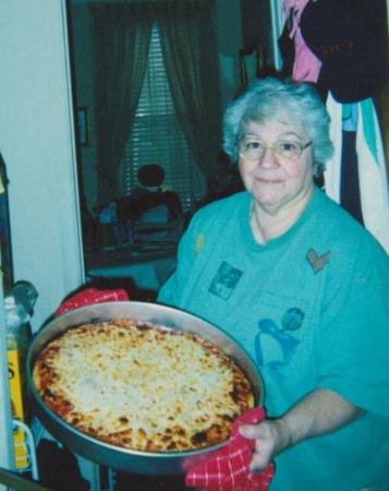 mom's first homemade pizza