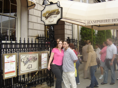 Me & Michele at "Cheers" in Boston, Mass