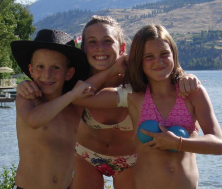 July 2005 My kids, Stuart, Meghan, and Kristen at our Place in Penticton BC