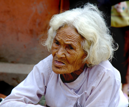 Street lady in Kathmandu