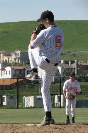 My son Trevor pitching for Cal High
