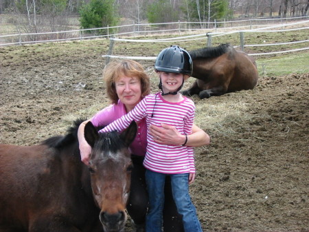 ARIAN (POOKIE) AT RIDING LESSON WITH PAM