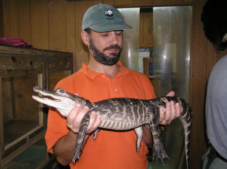 My husband , Tibor in the everglades